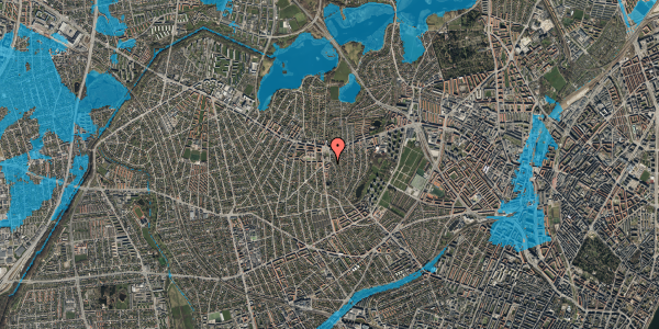 Oversvømmelsesrisiko fra vandløb på Krabbesholmvej 21, st. th, 2700 Brønshøj