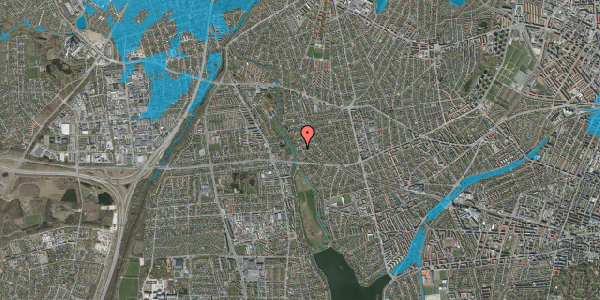 Oversvømmelsesrisiko fra vandløb på Krogebjerg 45, 2720 Vanløse