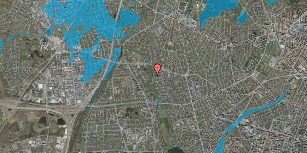 Oversvømmelsesrisiko fra vandløb på Krogebjerg 66, 2720 Vanløse