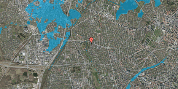 Oversvømmelsesrisiko fra vandløb på Krogebjerg 86, 2720 Vanløse