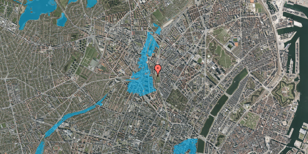 Oversvømmelsesrisiko fra vandløb på Krogerupgade 53, 4. th, 2200 København N