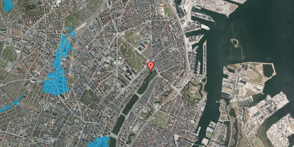 Oversvømmelsesrisiko fra vandløb på Kroghsgade 4, 3. tv, 2100 København Ø