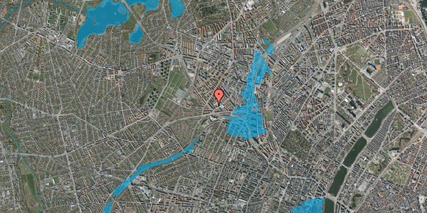Oversvømmelsesrisiko fra vandløb på Kærsangervej 9, 2. th, 2400 København NV