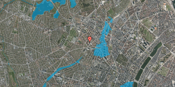 Oversvømmelsesrisiko fra vandløb på Kærsangervej 13, st. tv, 2400 København NV