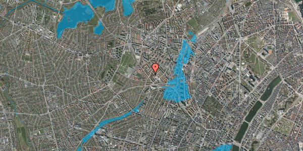 Oversvømmelsesrisiko fra vandløb på Kærsangervej 16, st. th, 2400 København NV