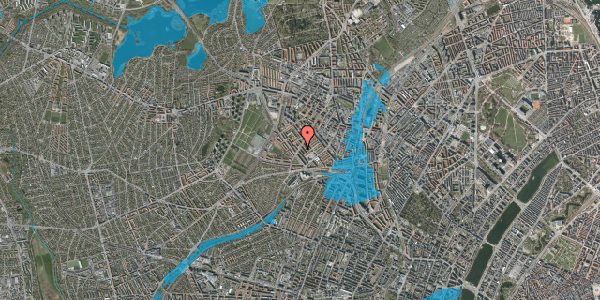 Oversvømmelsesrisiko fra vandløb på Kærsangervej 20, 1. th, 2400 København NV