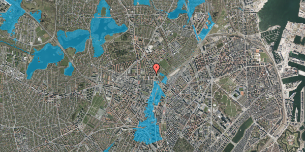 Oversvømmelsesrisiko fra vandløb på Landsdommervej 5, 3. th, 2400 København NV