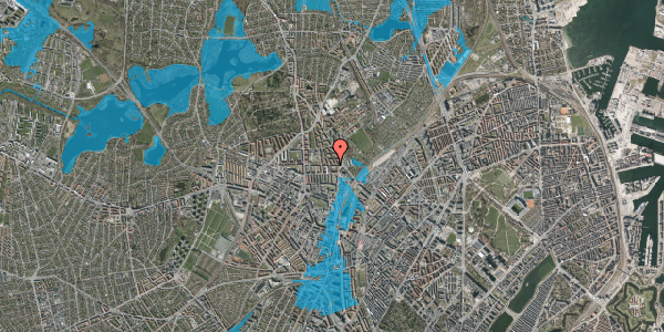 Oversvømmelsesrisiko fra vandløb på Landsdommervej 13, 4. th, 2400 København NV