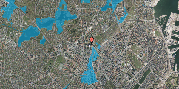 Oversvømmelsesrisiko fra vandløb på Landsdommervej 17, 1. tv, 2400 København NV