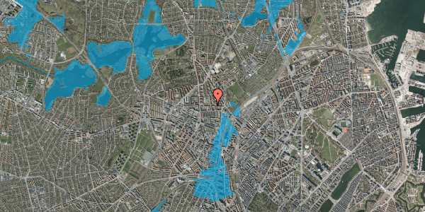 Oversvømmelsesrisiko fra vandløb på Landsdommervej 25, 2. tv, 2400 København NV