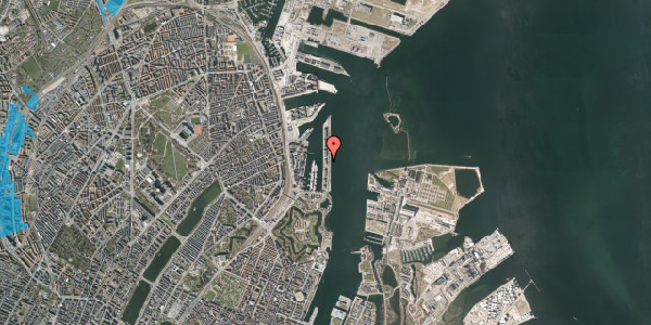 Oversvømmelsesrisiko fra vandløb på Langelinie Allé 27A, 2. tv, 2100 København Ø