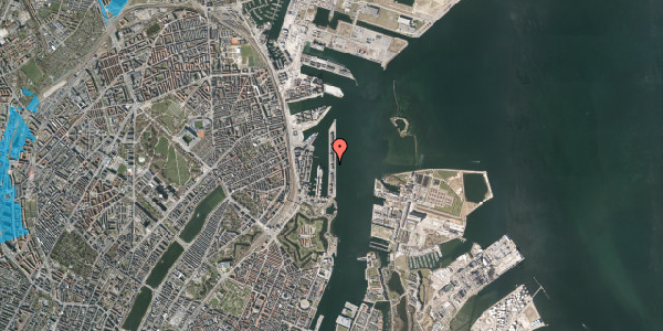 Oversvømmelsesrisiko fra vandløb på Langelinie Allé 29, kl. 20, 2100 København Ø