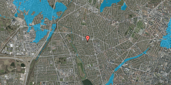 Oversvømmelsesrisiko fra vandløb på Lerchenborgvej 1, 2720 Vanløse