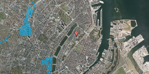Oversvømmelsesrisiko fra vandløb på Lille Farimagsgade 6, 2. tv, 2100 København Ø