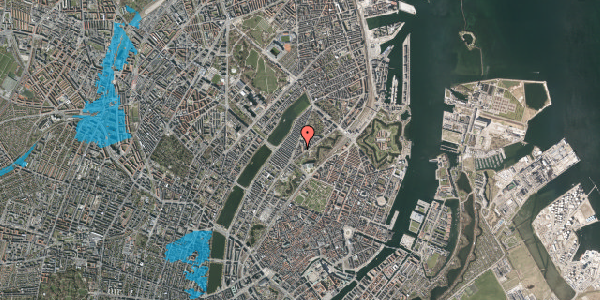 Oversvømmelsesrisiko fra vandløb på Lille Farimagsgade 10, st. , 2100 København Ø