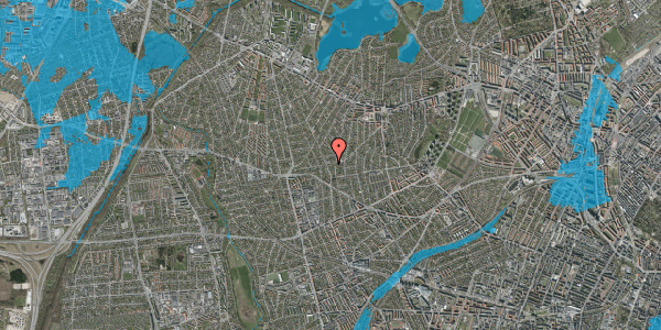 Oversvømmelsesrisiko fra vandløb på Lindholmsvej 11, 2700 Brønshøj