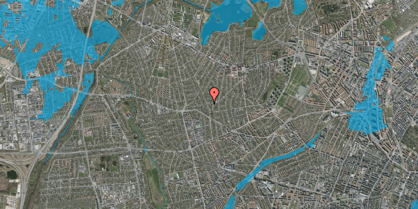 Oversvømmelsesrisiko fra vandløb på Lindholmsvej 13, 1. , 2700 Brønshøj
