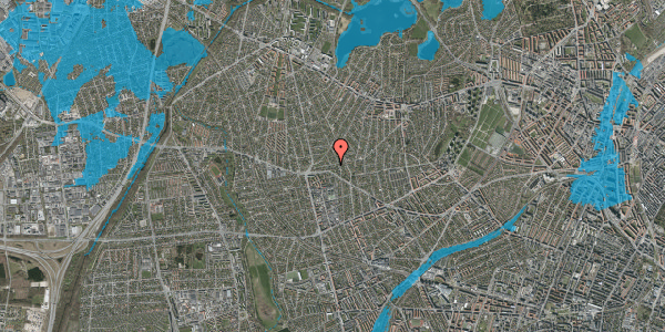 Oversvømmelsesrisiko fra vandløb på Lindholmsvej 25B, 2700 Brønshøj