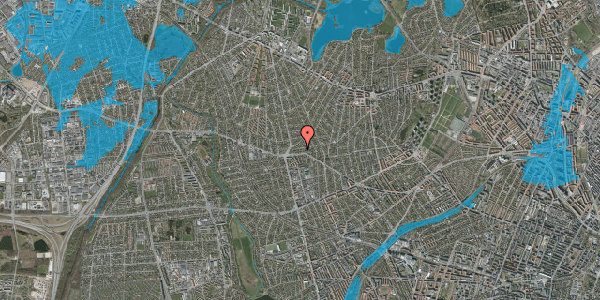 Oversvømmelsesrisiko fra vandløb på Lindholmsvej 39, 2700 Brønshøj