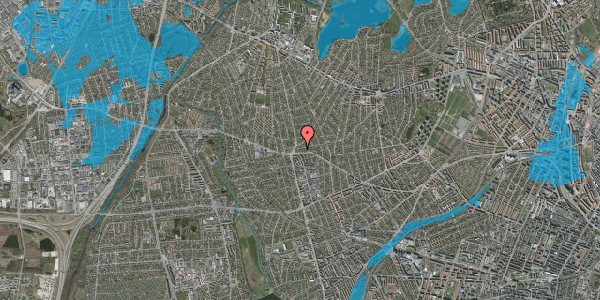 Oversvømmelsesrisiko fra vandløb på Lindholmsvej 49, 2700 Brønshøj