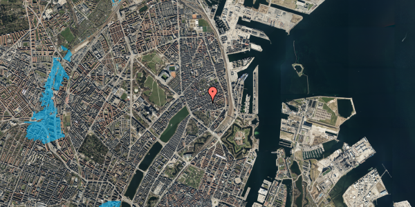 Oversvømmelsesrisiko fra vandløb på Lipkesgade 15, 4. , 2100 København Ø