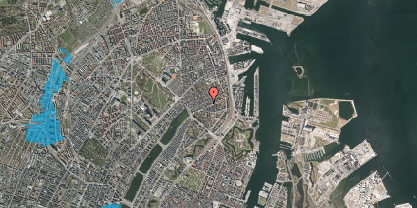 Oversvømmelsesrisiko fra vandløb på Lipkesgade 20, 2. tv, 2100 København Ø
