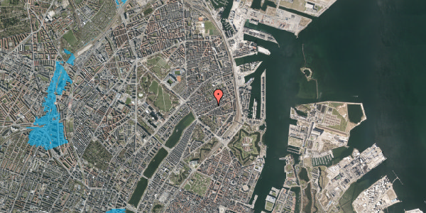 Oversvømmelsesrisiko fra vandløb på Lipkesgade 21, 3. th, 2100 København Ø