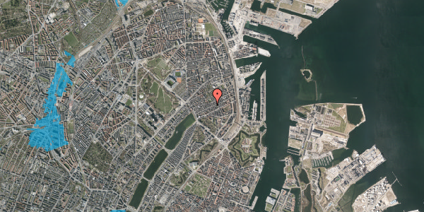 Oversvømmelsesrisiko fra vandløb på Lipkesgade 23, st. tv, 2100 København Ø