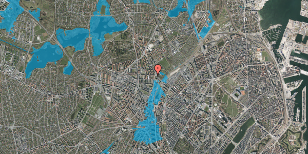 Oversvømmelsesrisiko fra vandløb på Lygten 61, 4. th, 2400 København NV