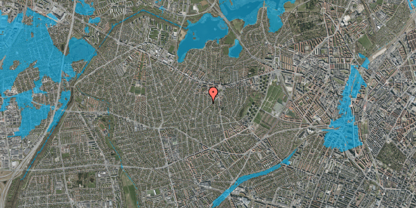 Oversvømmelsesrisiko fra vandløb på Lystrupvej 4, 2700 Brønshøj