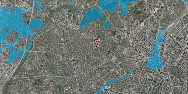 Oversvømmelsesrisiko fra vandløb på Lystrupvej 10, 2700 Brønshøj