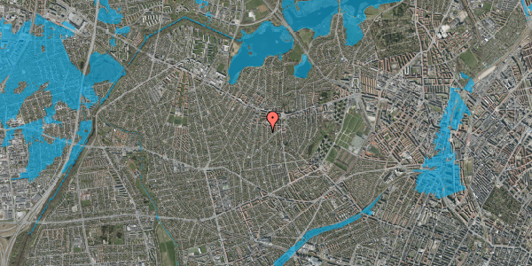 Oversvømmelsesrisiko fra vandløb på Lystrupvej 13, 2700 Brønshøj