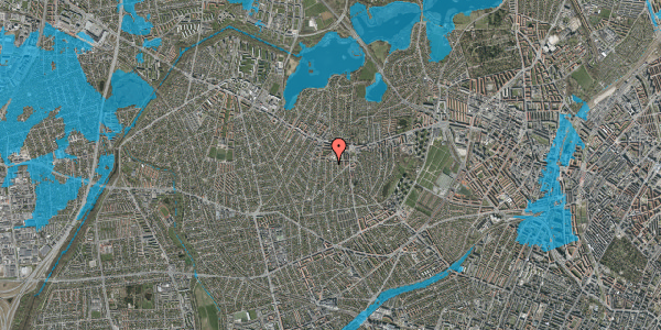 Oversvømmelsesrisiko fra vandløb på Lystrupvej 21, 2700 Brønshøj