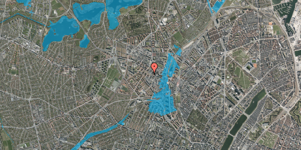 Oversvømmelsesrisiko fra vandløb på Lærkevej 3, st. , 2400 København NV