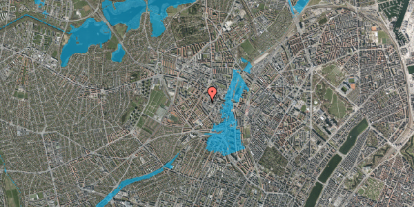 Oversvømmelsesrisiko fra vandløb på Lærkevej 13, 1. , 2400 København NV