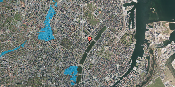 Oversvømmelsesrisiko fra vandløb på Læssøesgade 7, 3. th, 2200 København N