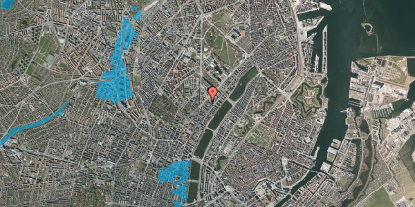 Oversvømmelsesrisiko fra vandløb på Læssøesgade 21, 4. th, 2200 København N