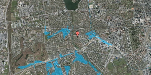 Oversvømmelsesrisiko fra vandløb på Lønborg Allé 12, 2500 Valby