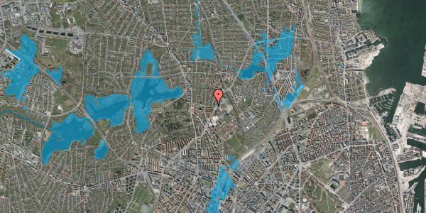 Oversvømmelsesrisiko fra vandløb på Magdelonevej 2, 2400 København NV