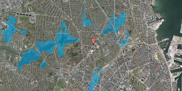 Oversvømmelsesrisiko fra vandløb på Magdelonevej 4, st. , 2400 København NV