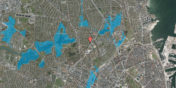 Oversvømmelsesrisiko fra vandløb på Magdelonevej 11, 2400 København NV