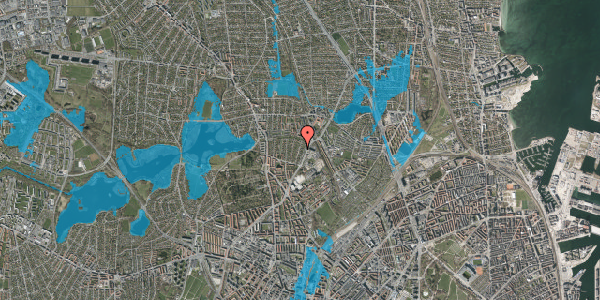 Oversvømmelsesrisiko fra vandløb på Magdelonevej 18, 2400 København NV
