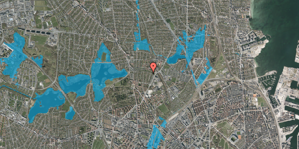 Oversvømmelsesrisiko fra vandløb på Magdelonevej 25, 2400 København NV