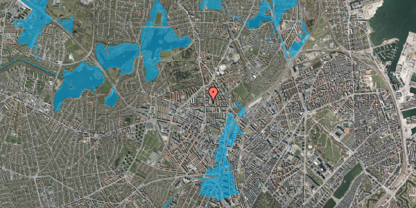 Oversvømmelsesrisiko fra vandløb på Magistervej 23, 2. th, 2400 København NV
