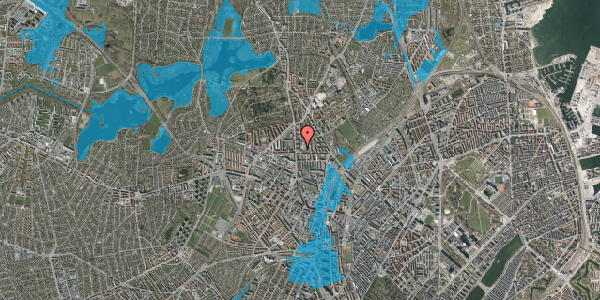 Oversvømmelsesrisiko fra vandløb på Magistervej 23, 3. th, 2400 København NV
