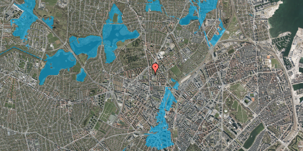 Oversvømmelsesrisiko fra vandløb på Magistervej 33, 4. th, 2400 København NV
