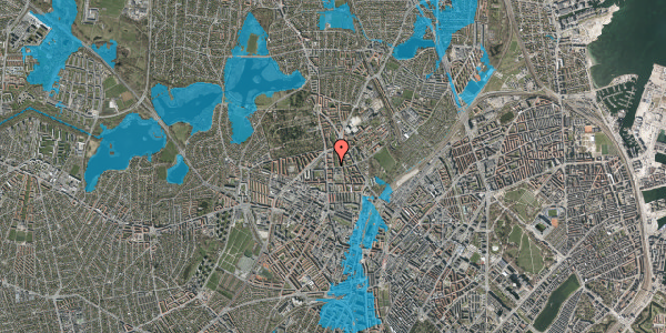 Oversvømmelsesrisiko fra vandløb på Magistervej 44, 4. tv, 2400 København NV