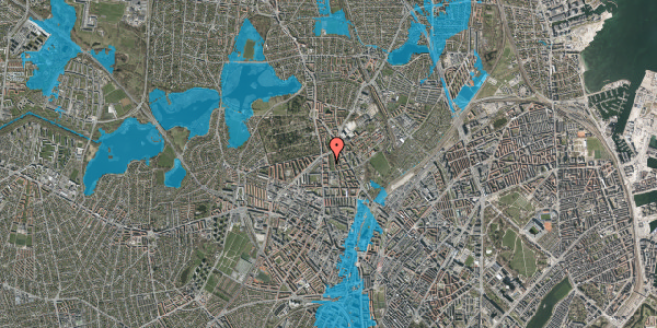 Oversvømmelsesrisiko fra vandløb på Magistervej 56, 4. th, 2400 København NV