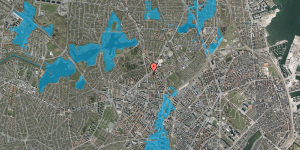 Oversvømmelsesrisiko fra vandløb på Magistervej 68, 1. th, 2400 København NV