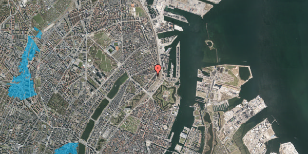 Oversvømmelsesrisiko fra vandløb på Mandalsgade 4, 3. th, 2100 København Ø